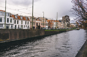 Fototapeta premium town in the river