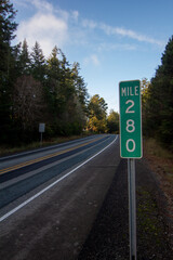 Mile Marker in The Forest