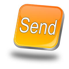 Send Button - 3D illustration