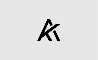 Letter AK KA Logo Alphabet Design Icon Vector Symbol
