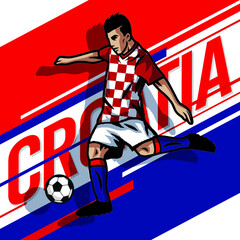 World soccer player illustration