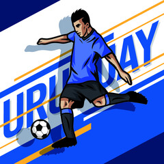 World soccer player illustration