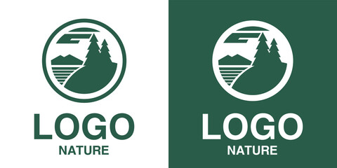 The wildlife logo. A symbol for a natural product. The emblem of the nature park. Stylish vector graphics