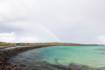 rainbow on the beach