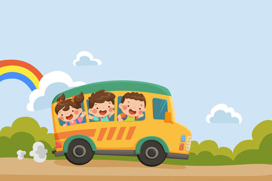 Children on schoolbus