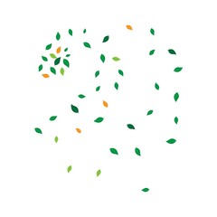 scattered leaf background illustration design