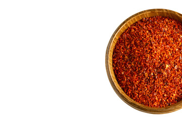 Obraz na płótnie Canvas powdered red hot pepper in the bowl