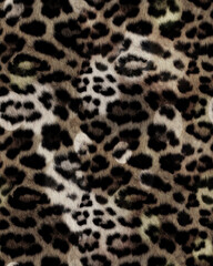 Ombre Colored Realistic Furry Leopard Seamless Pattern Animal Skin Spots Texture Trendy Fashion Colors Perfect for Allover Fabric Print