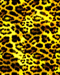 Ombre Colored Realistic Furry Leopard Seamless Pattern Animal Skin Spots Texture Trendy Fashion Colors Perfect for Allover Fabric Print