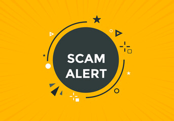 Scam Alert Warning Sign icon. Flat Scam alert
