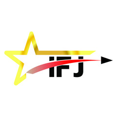IFJ letter logo design. IFJ creative  letter logo. simple and modern letter logo. IFJ alphabet letter logo for business. Creative corporate identity and lettering. vector modern logo 