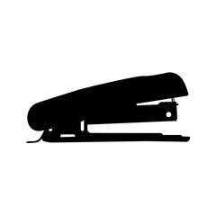 Stapler Silhouette. Black and White Icon Design Element on Isolated White Background