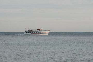 boat on the lake michigan