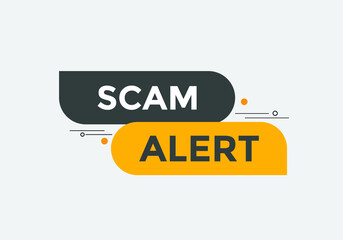 Scam Alert Warning Sign icon. Flat Scam alert
