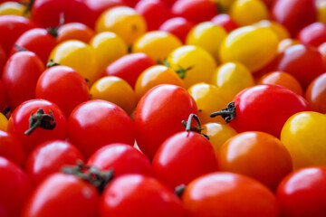 Red ripe organic tomato background