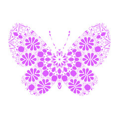 Butterfly Mandala ornament hand drawn vector can be use for textile phone case print greeting card etc
