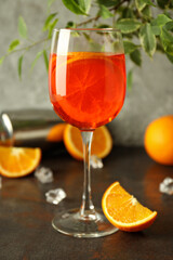 Concept of fresh summer cocktail, Aperol Spritz