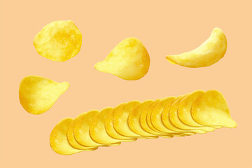 Salted potato chips
