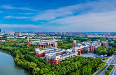 Aerial photos of Songjiang University Town, Shanghai, China