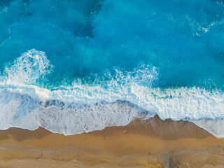 Naklejka na ściany i meble Oludeniz Beach Drone Photo, Fethiye Mugla Turkey