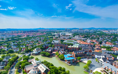 A Thames Town urban environment in Songjiang District, Shanghai, China