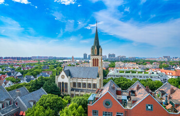 A Thames Town urban environment in Songjiang District, Shanghai, China