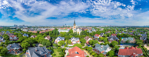 A Thames Town urban environment in Songjiang District, Shanghai, China