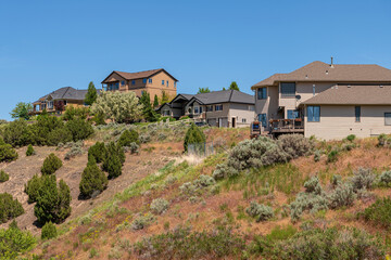 Obraz premium Modern residence in suburb Pocatello Idaho state.
