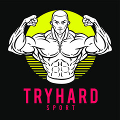 Obraz premium Bodybuilding event poster design