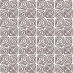 Seamless pattern. Ethnic background, spirals, hand drawing.	