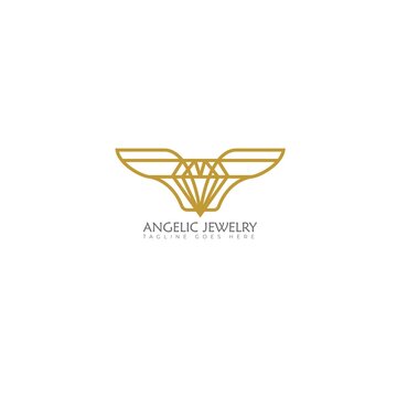 diamond winged diamond logo vector suitable for jewelry company