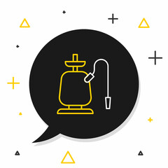 Line Hookah icon isolated on white background. Colorful outline concept. Vector