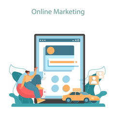 Travel agency marketing campaign online service or platform