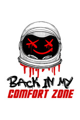 Obraz premium Death Jokes. Dead astronaut. Comfort zone.