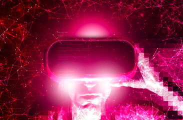occhiali 3d, visore, metaverso, realtà virtuale, realtà aumentata	
