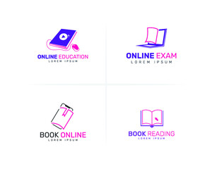 Collection of eLearning  education logo template