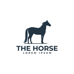 horse logo design template 