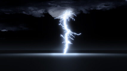 lightning thunder dark black and white
