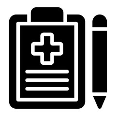 Obraz premium medical report glyph icon