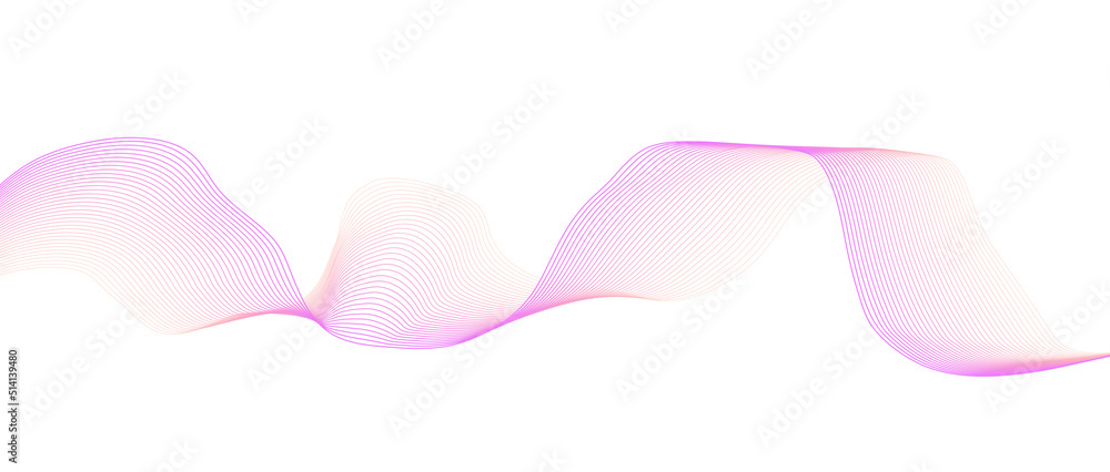 Poster abstract multicolored smooth wave on a white background. dynamic sound wave. design element. vector 