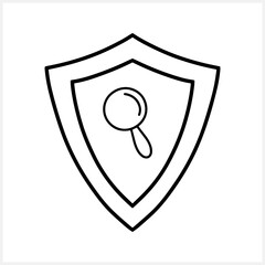 Fototapeta na wymiar Shield, guard icon isolated. Filled flat sign. Vector stock illustration. EPS 10