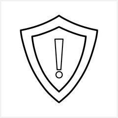 Shield, guard icon isolated. Warning flat symbol. Vector stock illustration. EPS 10
