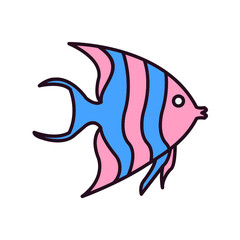 Obraz premium Angel Fish Icon