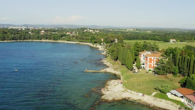 Beaches in Savudrija on the coast of Istra, Croatia