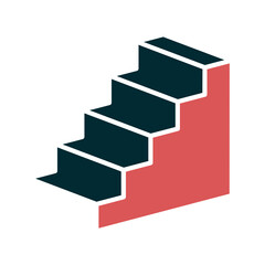 Fototapeta premium Stairs Icon