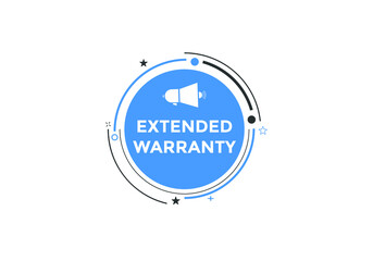 Extended warranty label or web template. social media post design