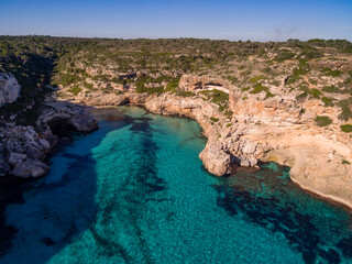 Natural area of special interest (ANEI) ,Cala Marmols, Santanyi, Mallorca, balearic islands, spain, europe