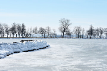Frozen lake in Sweden