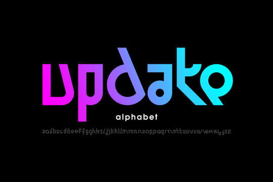 Modern style font design, set of two alphabets, vector illustration