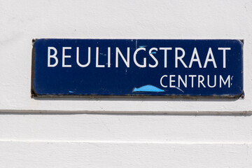 Street Sign Beulingstraat At Amsterdam The Netherlands 28-6-2022